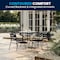 Flash Furniture 31.5" Square Glass Metal Table w/ 4 Metal Chairs TLH-0732SQ-017CBK4-GG - alternate 3